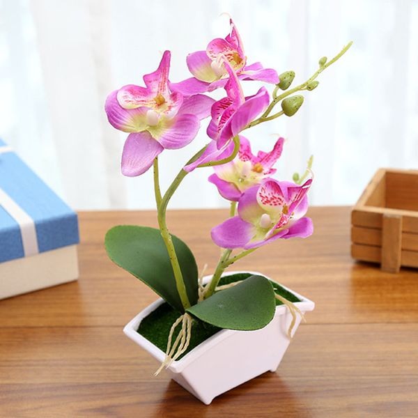

1 pcs artificial flowers phalaenopsis bonsai butterfly orchid plants overall floral for home wedding mf999