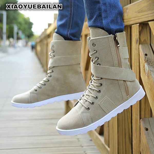 

the new winter warm male high shoes men boots thick snow for long canister, Black