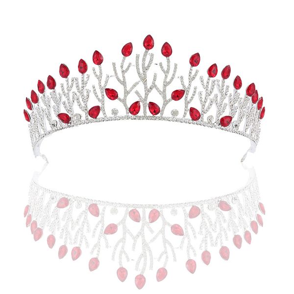 

свадебная вечеринка 16x5см диадемы из бисера с цветочными листьями невесты с короной из бриллиантов и головных уборов для невесты, исполняющ, White;golden