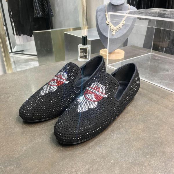 

h1018 2019 new designer sneakers low spikes embroidery flats shoes for men and women leather sneakers designer shoes party shoes, Black