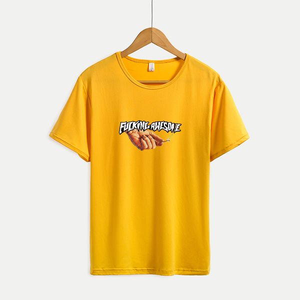 

diy t-shirts for women fashion crew neck shirts with fucking awesome printing tee plus size -4xl customizable a666, White