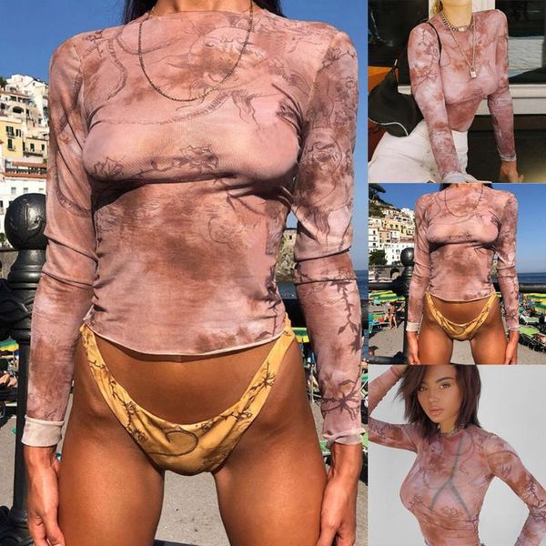 

ropa mujer plus size fashion blouse womens printing casual perspective stretch slim soft blusas mujer de moda 2020, White