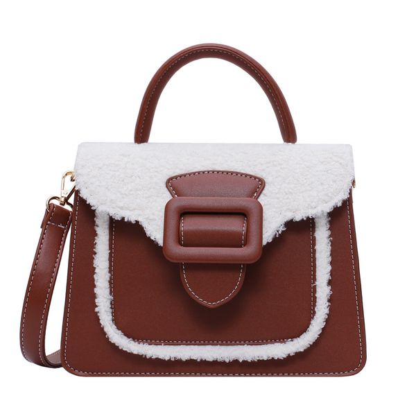 

small handbag women's bag 2019 new fashion simple one shoulder messenger bag color contrast small square