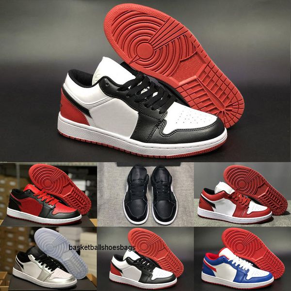 

jumpman men women 1 i basketball shoes 1s og low white black red sports designer sneakers athletic shoes