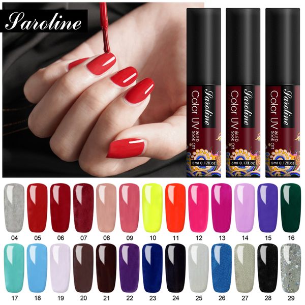 

saroline ordinary nail polish gel 5ml hybrid varnishes polygel semi permanent nail polish everything for manicuregel, Red;pink