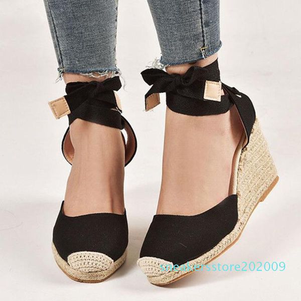 

bonjomarisa горячие продажа brand casual высокая клинья элегантная летняя shallow сандалии женщин прохладный лоскутное обувь женщина, Black