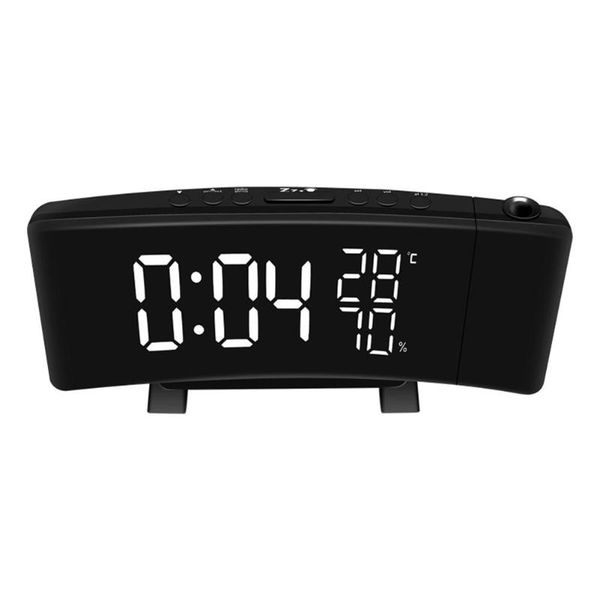 

projection alarm clock digital led fm radio alarm projection clock with temperature hygrometer snooze dual usb charging port