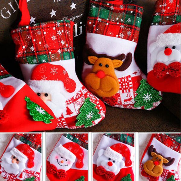 

xmas tree hanging ornament christmas party tree decor santa sock candy gift bag