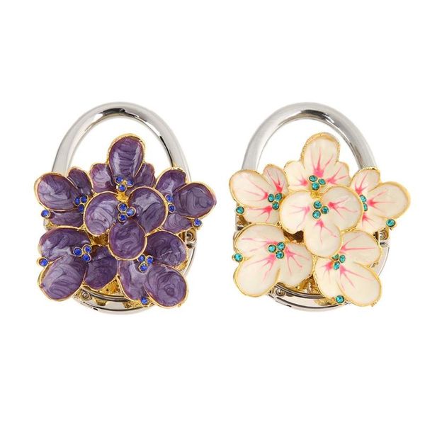 

flower shape metal foldable bag hook handbag holder purse hanger desk hooks