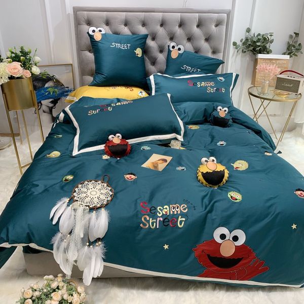 

cartoon cute 60 egyptian long-staple cotton four-piece set