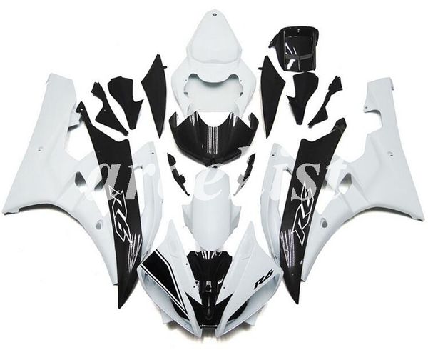 

new abs injection mold motorcycle fairings kits fit for yamaha yzf-r6 2006 2007 06 07 r6 matte black white custom