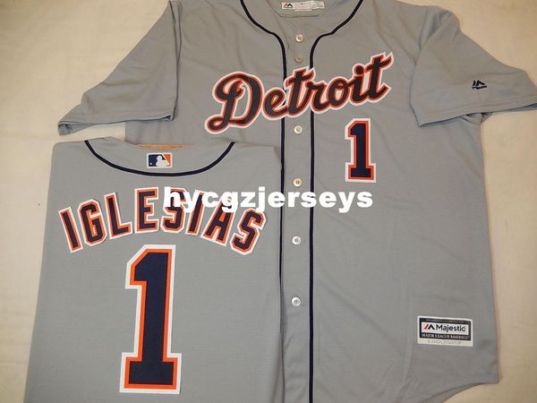 

baseball mens dt #1 jose iglesias shirt cool base jersey gry mens stitched jerseys big and tall size xs-6xl for sale, Black;blue