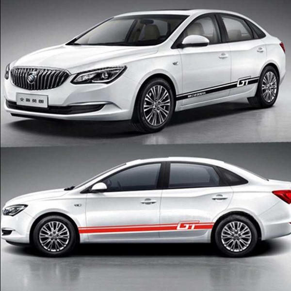 

2pcs/set waist car stickers paste detor machine decals