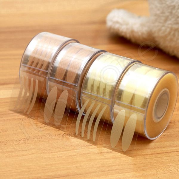 Reel 600PCS Pasta per palpebre invisibile Griglia beige trasparente Pasta per palpebre Decorazione per occhi grandi Strumenti per il trucco Palpebre Strumento per nastro Pasta Para Parpados