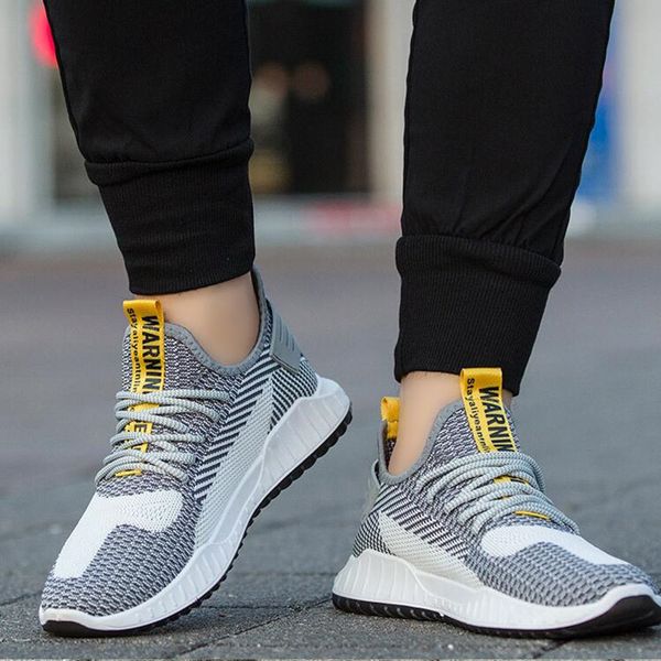 

new mesh men sneakers casual shoes lac-up men shoes lightweight comfortable breathable walking sneakers zapatillas, Black