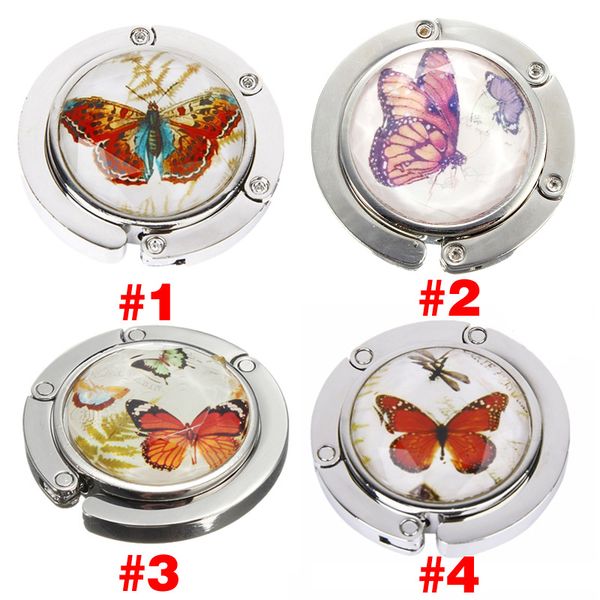 

newly foldable metal butterfly purse bag hanger handbag table hook dod886, Black