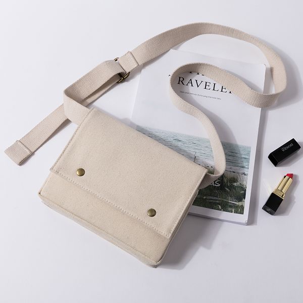 

summer small bag canvas bag women's new messenger art fresh girl small square