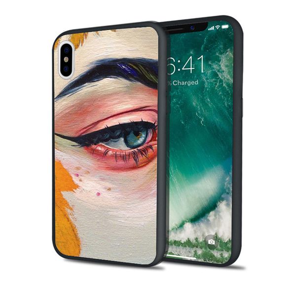 

coque eyes art phone case for iphone 11 pro xs max xr 8 7 6s plus 5s se 5 case black soft silicone cover.