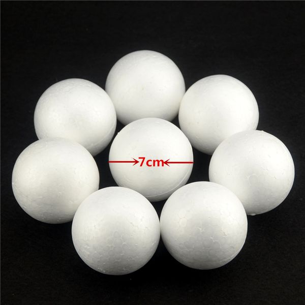 

10pcs/lot 70mm modelling polystyrene styrofoam foam ball white craft balls for diy christmas party decoration supplies gifts