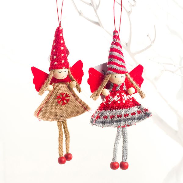 

plush long leg angel girl christmas tree pendant closet decor hangings xmas drop ornaments children bedroom decorations doll toy