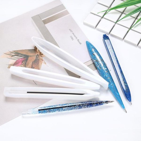 

1pc transparent silicone mould dried flower resin decorative craft diy ballpoint pen epoxy resin molds for jewelry