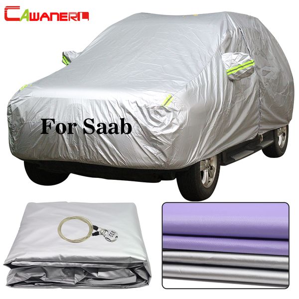 

cawanerl for saab 900 9-3 9000 9-5 9-2x 9-7x full car cover waterproof outdoor sun snow rain protector auto cover dust proof