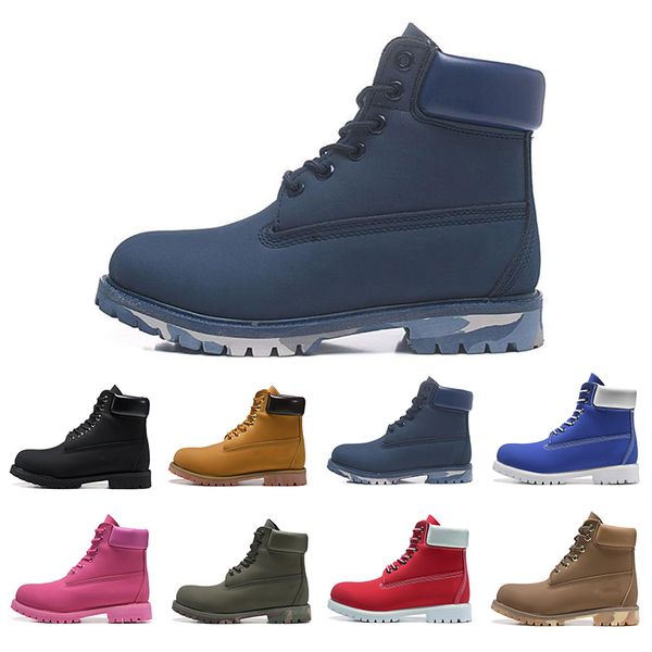 

2020 luxury designer men women boots chestnut triple black white navy blue fashion mens martin boot outdoor jogging walking shoes 36-46