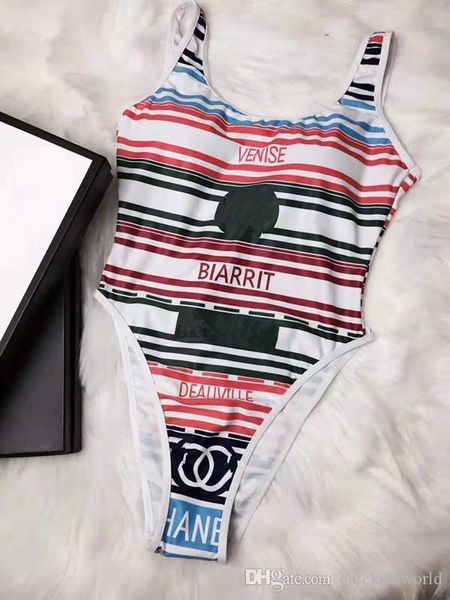 

2019 новый полосатый купальник цельный купальник женщины спинки спорт боди пляж купальный костюм плавать, White;black
