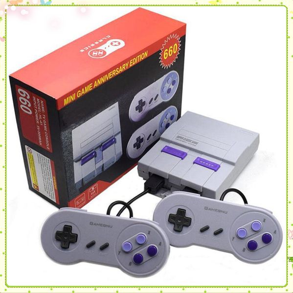 Sistema di intrattenimento per controller di console per videogiochi mini portatile SFC TV Super Classic per giochi SNES SFC 660 Controller per console AV