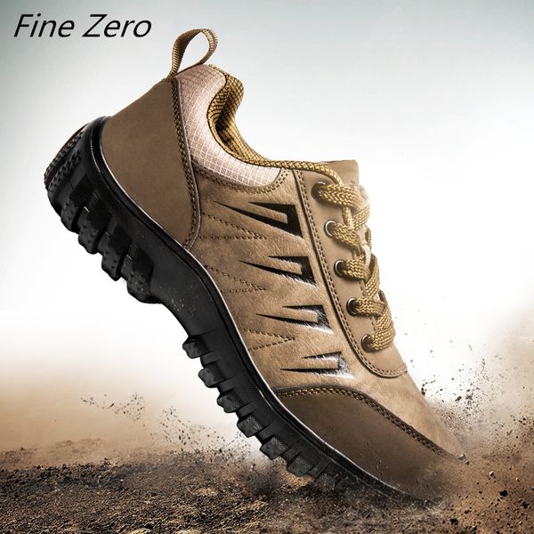 

new men's outdoor hiking shoes men waterproof shoes wear-resisting climbing mountain leather sport sneakers trekking boots