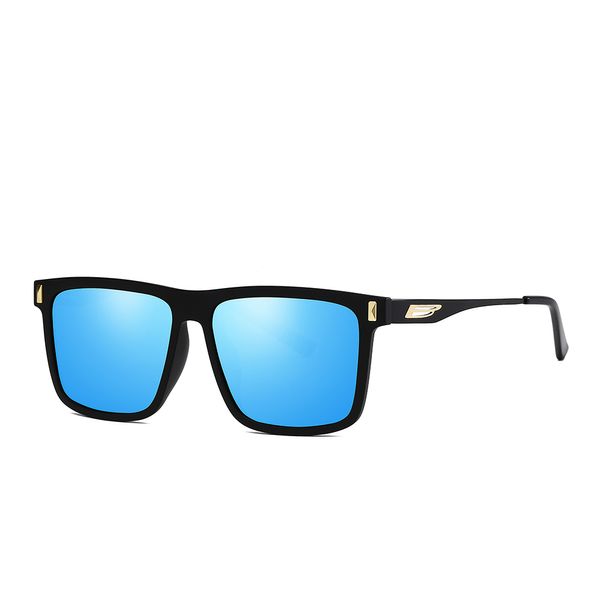 

2019 new classical polarized driving sunglasses for men women rectangle tr90 frames uv400 mirror sun glasses with rivets 1949cj, White;black