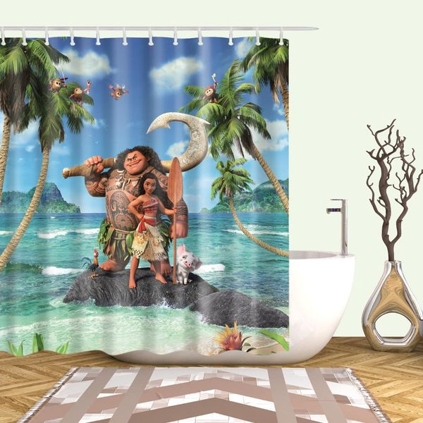 

animal print 3d shower curtain cat waterproof polyester fabric blackout bath curtain for bathroom cartoon extra long 180*200cm