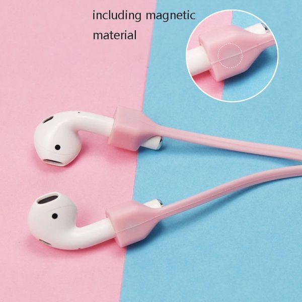 

anti lost magnetic strap cord for airpods 2 1 series silicone loop string wireless headphone cable headset holder accessories