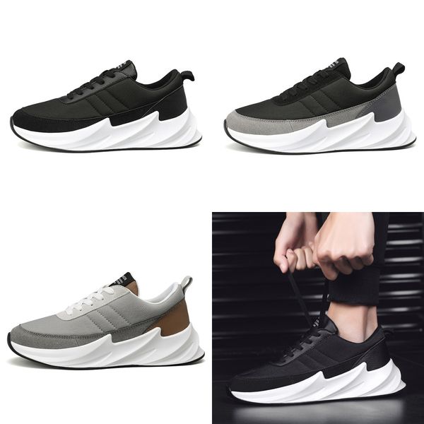 

damyuan 2019 new fashion men flyweather comfortable breathable non-leather casual light running sport jogging shark bottom shoes, Black