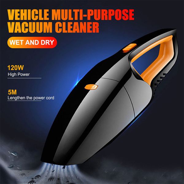 

120w high power car portable vacuum cleaner dry and wet wired strong suction 12v abs detachable car cleaners auto cleaning kits