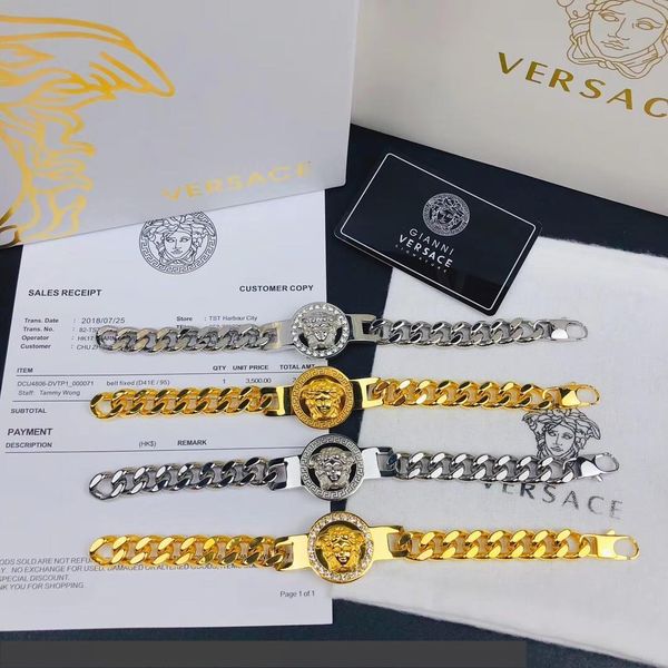 

модный бренд ювелирные изделия из нержавеющей стали роскошные стальные браслеты браслеты pulseiras браслеты для мужчин женщин подарок без ко, Golden;silver