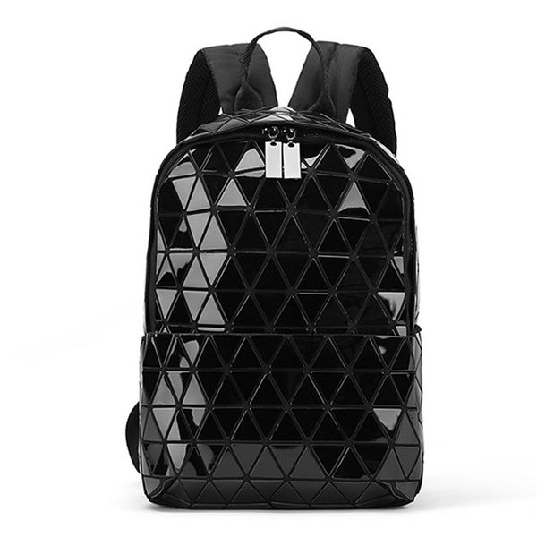 

new women backpack geometric shoulder bag student's school bag for teenage hologram luminous backpacks laser bao backpack