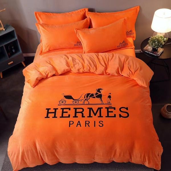 Fine Cotton Embroidery Letter Quilt Cover Suit Stripe Popular Logo