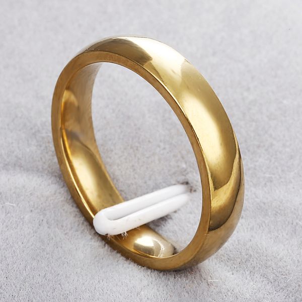 

classic wedding rings for women men gold color stainless steel rings party engagement jewelry wholesale gift, Slivery;golden