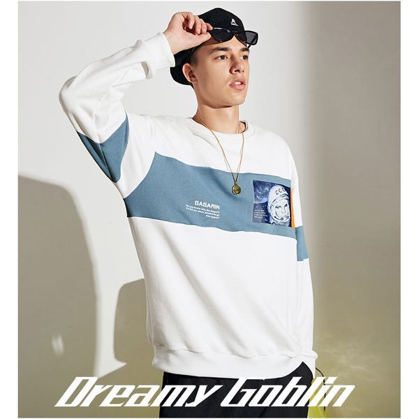 

brand sweater for mens 2019 new designer astronauts printed hoodies luxury loose round neck pullover hoodies mens explosion hoodie, Black