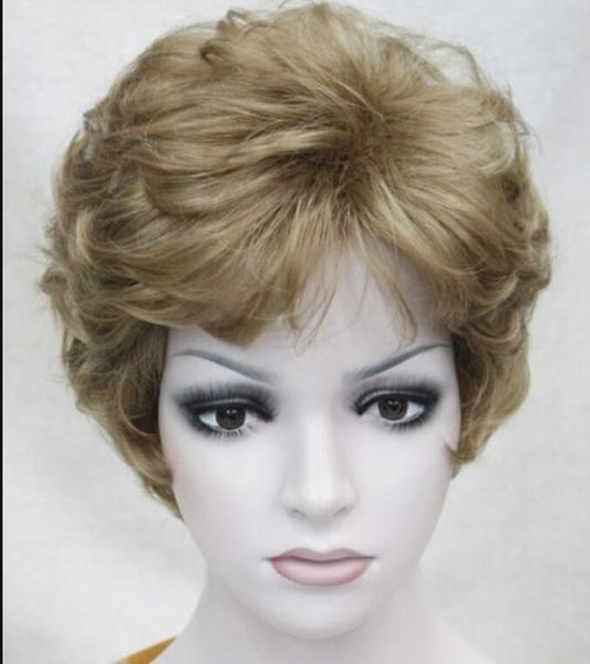 Wig Light Strawberry Blonde Short Curly Women Ladies Daily