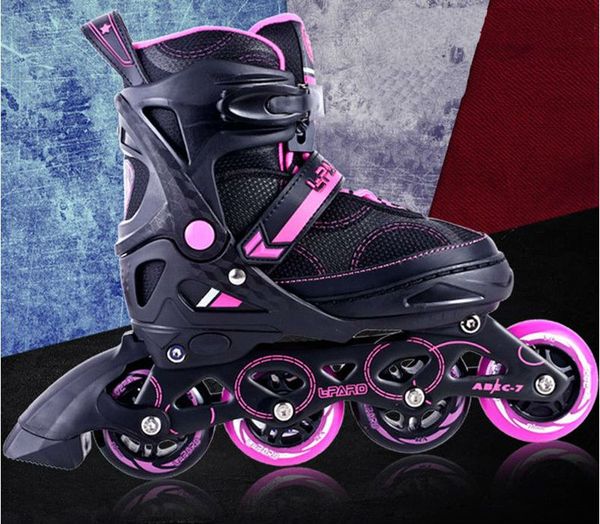 

kid's and roller skates athletic shoe for children men and women pu material skating single wheels flash