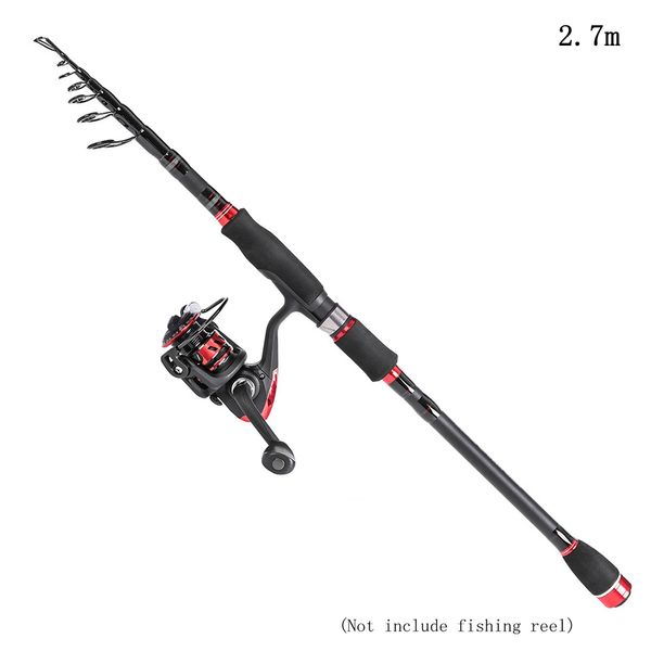 

1.8m 2.1m 2.4m 2.7m 40t carbon lure fishing spinning rod matt black h hardness 6 section ultra light fishing pole
