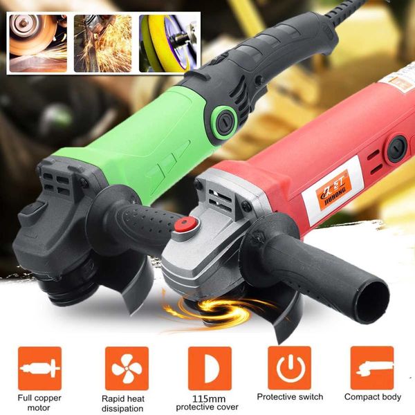 

electric angle grinder 115/100mm adjustable speed metal cutting tool 220v eu plug rotation anti-slip double switch