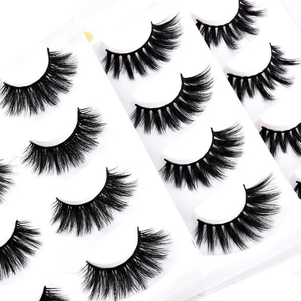 

4 пары 3d искусственные норковые волосы накладные ресницы тонкие пушистые многослойные ресницы maquiagem наращивание норковых ресниц для кос