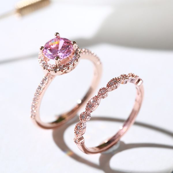 

day han shehua lovers ring men and women student yes ring rose gold simple zirconium stone ring decorate, Silver