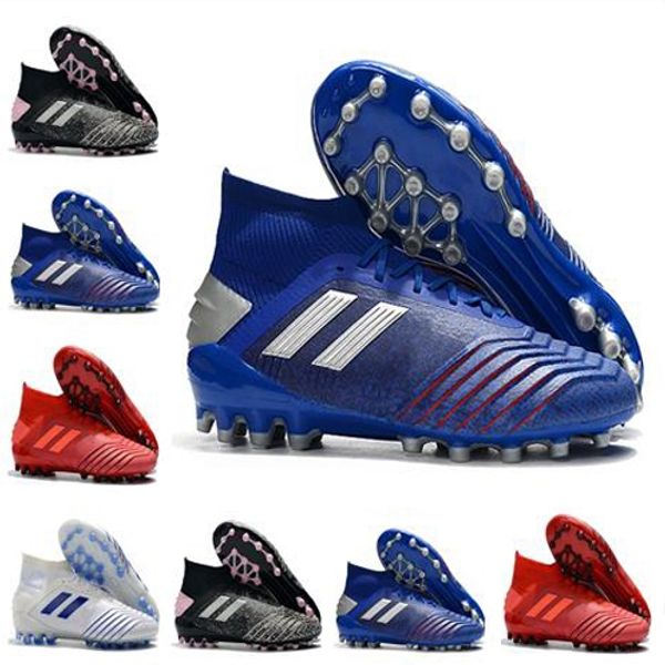 

new arrival mens soccer shoes predator 19.1 fg high ankle aoccer cleats predator 19 accelerator tango football tacos de futbol