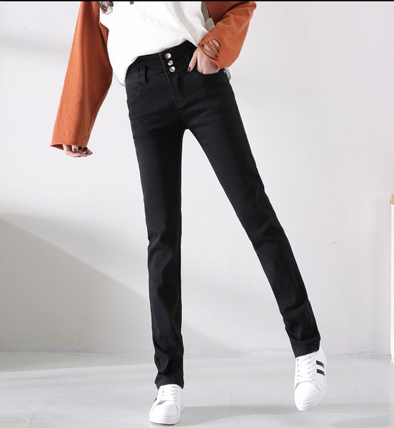 

black straight show thin gao qiuji korea pants of ins, Blue