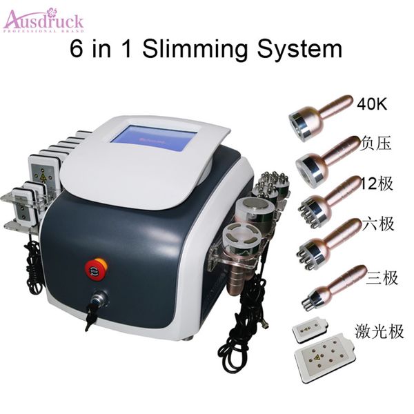 

new arrival 6 in 1 cavitation lipolaser slimming vacuum rf pn radio frequency cold skin lifting weight loss slimming machine