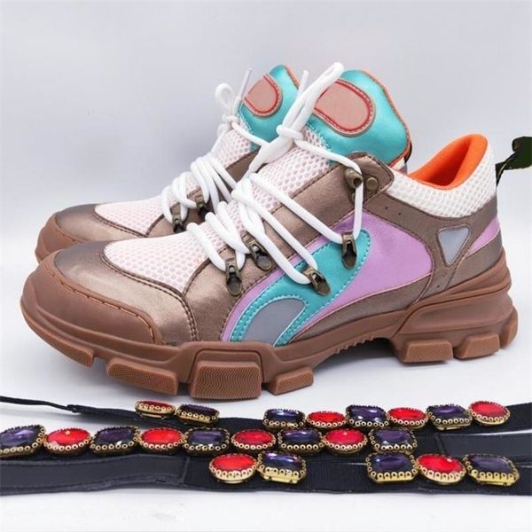 

2019 authentic flashtrek sneaker with removable crystals casual shoes mountain climbing lace-up hiking boots outdoor sneakers size 35-45, Black